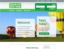 Tablet Screenshot of intercitystatebank.com